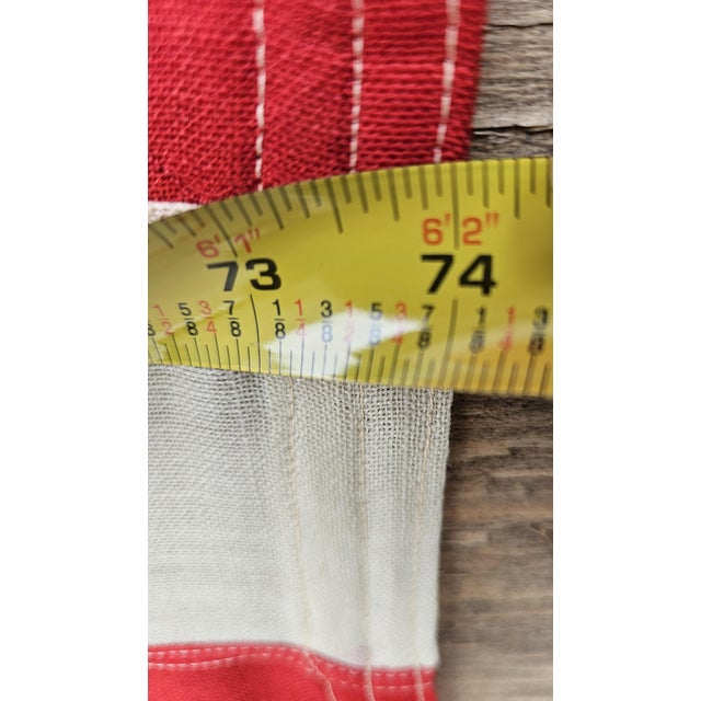 Vintage 48 Star American Flag Cotton Sewn Wwii Wwi & Korea Americana Banner 46 X 74 For Sale - Image 16 of 17