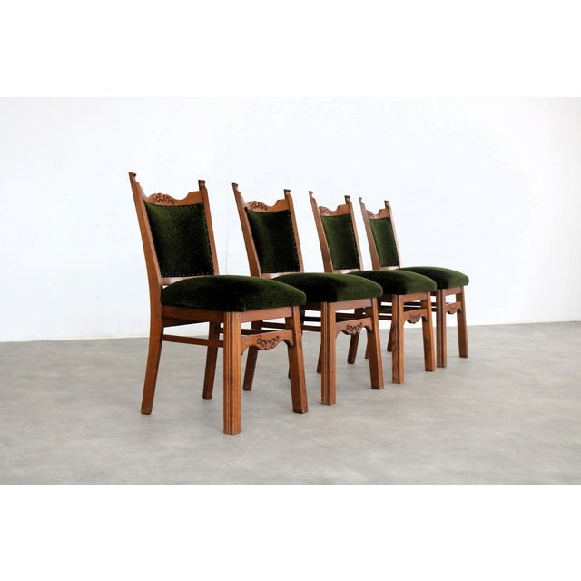 Art Deco Dining Chairs, 1940s, Set of 4 For Sale - Image 14 of 14