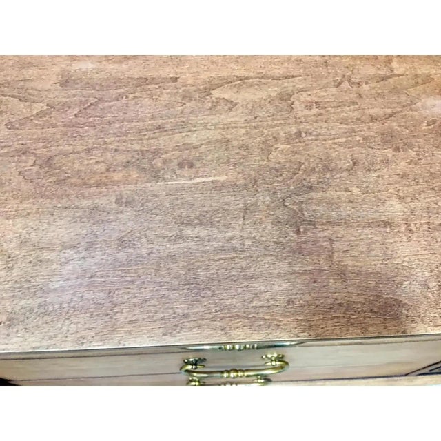 Brass Mid 20th Century Mid Century Asian Style Credenza With Brass Hardware For Sale - Image 8 of 9