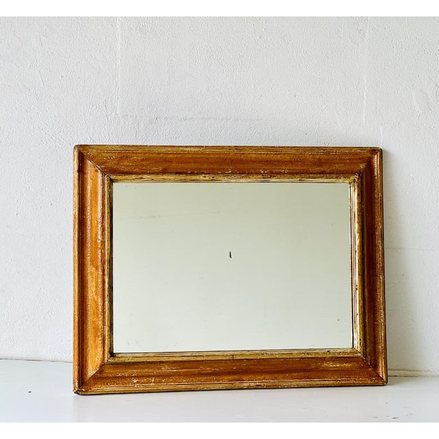 Vintage Mirror with Beech Frame For Sale - Image 9 of 18