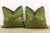 Traditional Pair of Morya Green Zardozi Pillows For Sale - Image 3 of 6