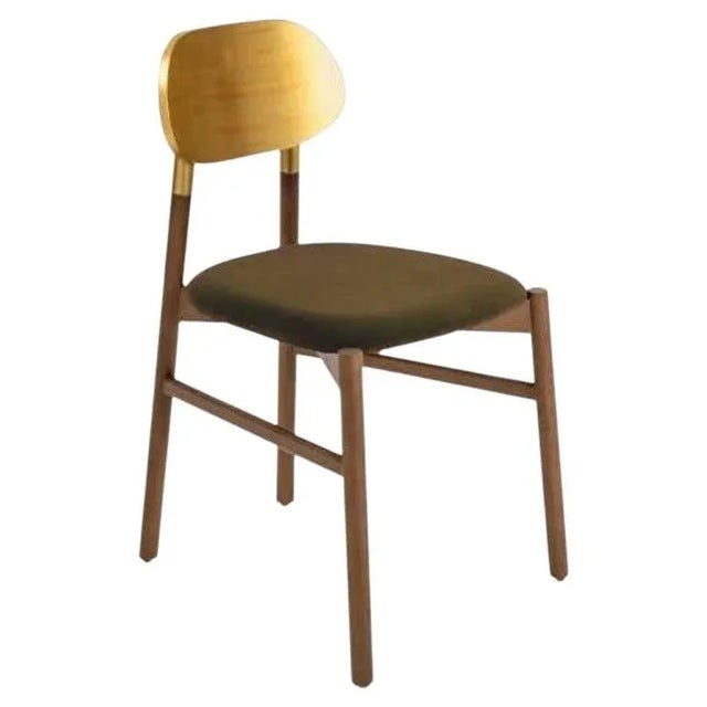 Aqua Bokken Upholsted Chair in Canaletto and Gold by Colé Italia For Sale - Image 8 of 8