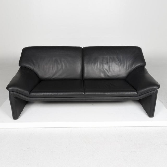 Atlanta 3-Seater Sofa in Black Leather from Laauser For Sale - Image 6 of 10