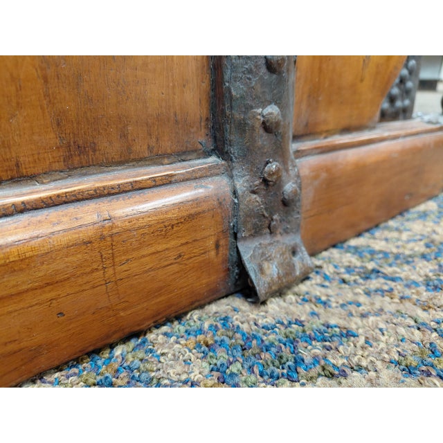 Chinese Wood and Wrought Iron Wedding Chest For Sale - Image 11 of 13