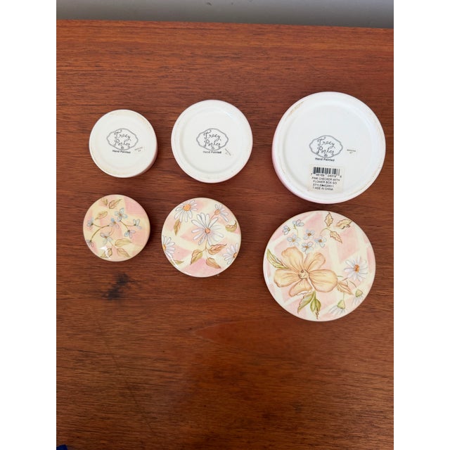 Shabby Chic Vintage Tracy Porter Dream Delicious Hand Painted Jewelry Trinket Boxes - Set of 3 For Sale - Image 3 of 9