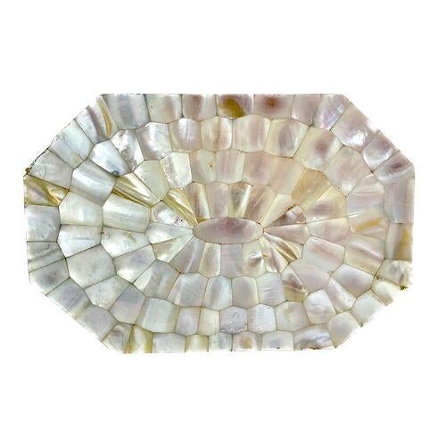 Vintage Mother-of Pearl & Brass Lidded Box For Sale - Image 4 of 7