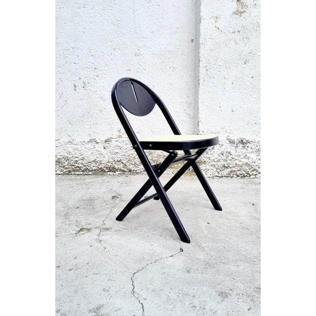 1970s Mid-Century Folding Wooden Chair in the style of Achille Castiglioni, Italy, 1970s For Sale - Image 5 of 13
