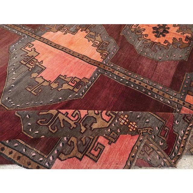 Galerie Shabab Collection Mid-20th Century Turkish Anatolian Square Carpet For Sale - Image 9 of 10