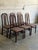 Mid-Century Modern Dark Wood High-Back Upholstered Dining Chairs Set of 6 Mid-Century Modern For Sale - Image 3 of 12