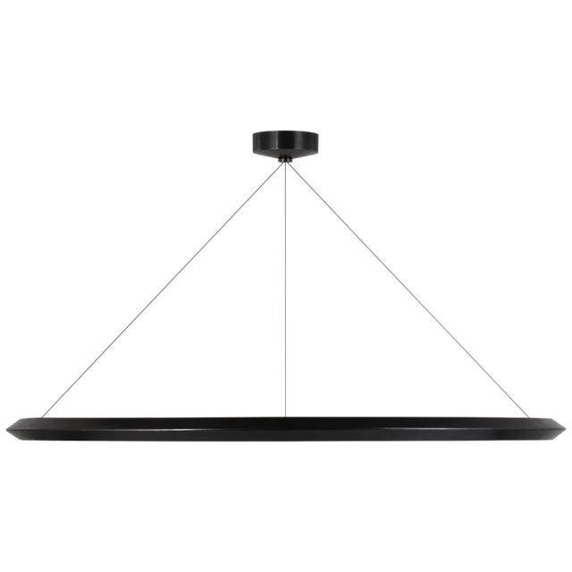 Visual Comfort Peter Bristol for Visual Comfort Signature Encircle 48" Ring Chandelier in Bronze For Sale - Image 4 of 6