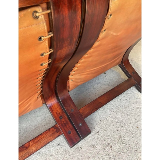 Mid-Century Modern Norwegian Tan Leather Two-Seater Sofa by Oddvin Rykken for Rybo Rykken & Co For Sale - Image 15 of 17