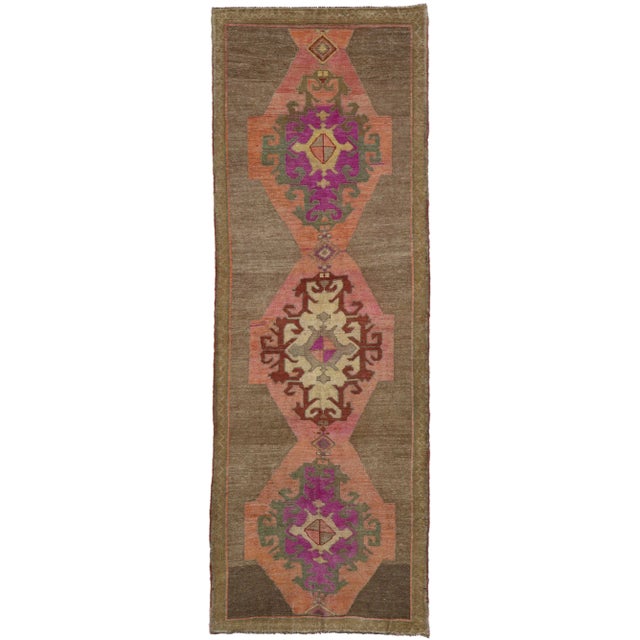 Vintage Turkish Kars Runner Rug - 03'07 X 10'03 For Sale - Image 9 of 9