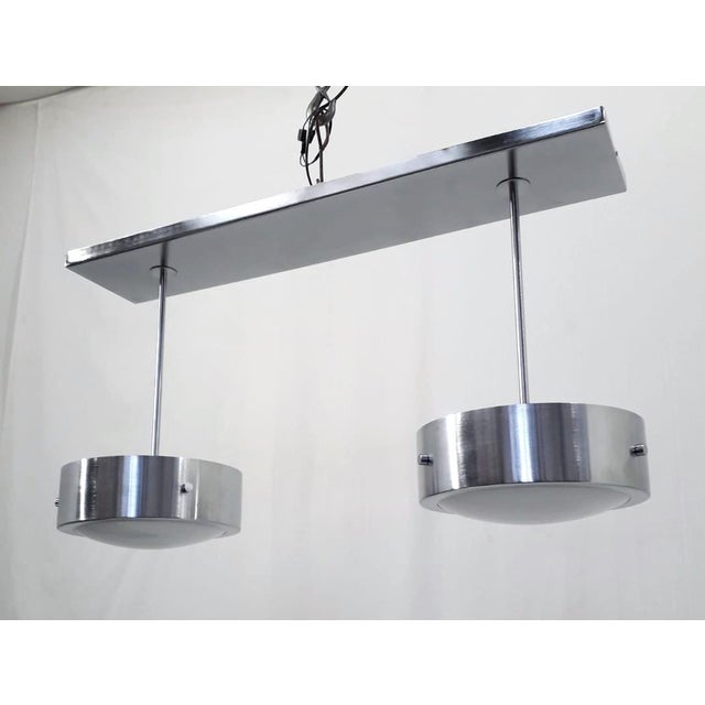 Italian 21st Century Italian Double Uno Band Glossy White Murano Glass and Satin Chrome Flush Mount by Fabio LTD For Sale - Image 3 of 8