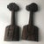 Wood Vintage Mid-Century African Companion Wood Sculptures - A Pair For Sale - Image 7 of 10