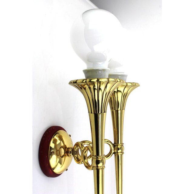 Art Deco Wall Lamps in Torch Shape, 1920s, Set of 2 For Sale - Image 11 of 14