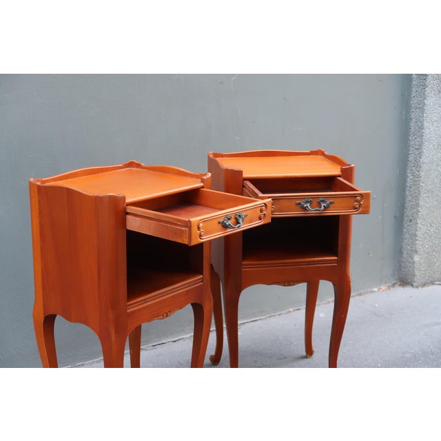 Pair of French Louis XV Style Side Tables Nightstands For Sale - Image 13 of 14
