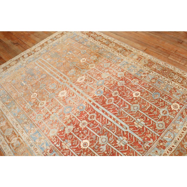 Early 20th Century Zabihi Collection Tribal Persian Square Accent Rug - 5'3" x 6'8" For Sale - Image 4 of 10