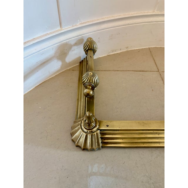 Mid 19th Century Antique Victorian Brass Fender, 1860s For Sale - Image 5 of 9