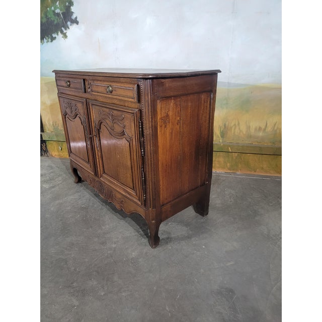 Louis XV Style Low Oak Buffet For Sale - Image 5 of 13