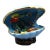 Vintage Vallauris Lion S/Mer Blue Ceramic Clam Shell Lamp Mid Century Tikki Kitch Cord Cut Signed For Sale