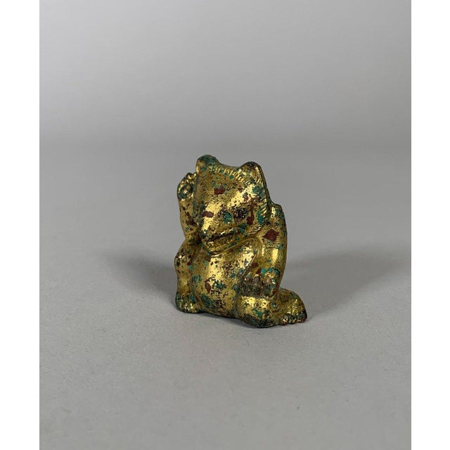 Asian Bronze Ornamental Sculpture, Han Dynasty, 206 BC-220 AD, Gilded Bronze Bear, Archaeology, China For Sale - Image 3 of 11