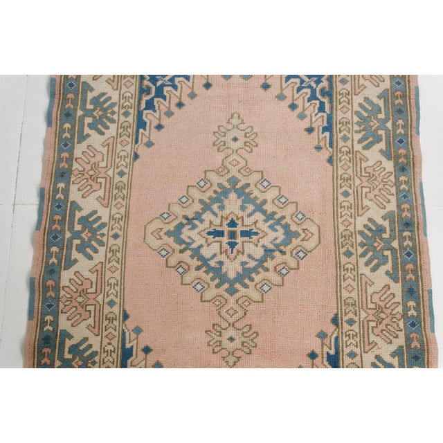 Soft Pink Anatolian Vintage Rug For Sale - Image 6 of 10