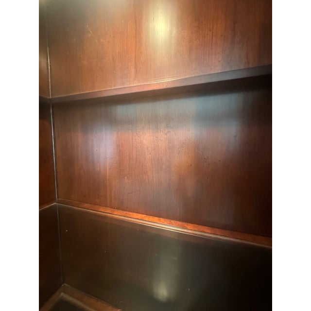 Mahogany 3 Piece Wall Unit Lighted Curious and Storage. Leather Tops. For Sale In Monterey, CA - Image 6 of 12