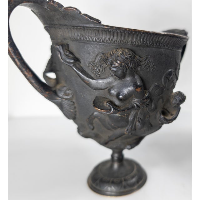 19th Century Pair of Neoclassical Grand Tour Urns With Mythological Figures For Sale - Image 10 of 18