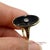 14k Solid Yellow Gold Oval Black Onyx and Diamond Ring, Size 4.5 For Sale - Image 9 of 12