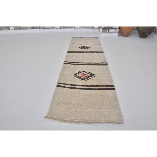 Anatolian Vintage Hemp Kilim Rug For Sale - Image 4 of 10