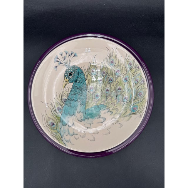 Set/4 Accent Salad Plates Edie Rose Home Peacock Collection 9 1/8" Brand New Manufactured from 2010-2013 New with tags...