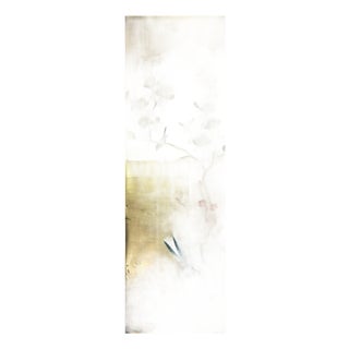Single Hand Painted Gold Leaf Chinoiserie Wallpaper Panel, Magnolia & Pheasant Bird Mural, Custom Size Available For Sale