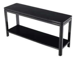 Black Lacquer Rectangular Two-Tier Console Sofa Table
