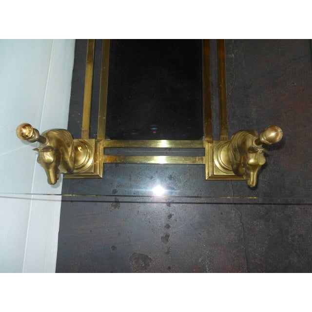 Maison Charles Maison Charles Horse Head Coffee Table With Clear & Tinted Glass, France, 20th C For Sale - Image 4 of 8