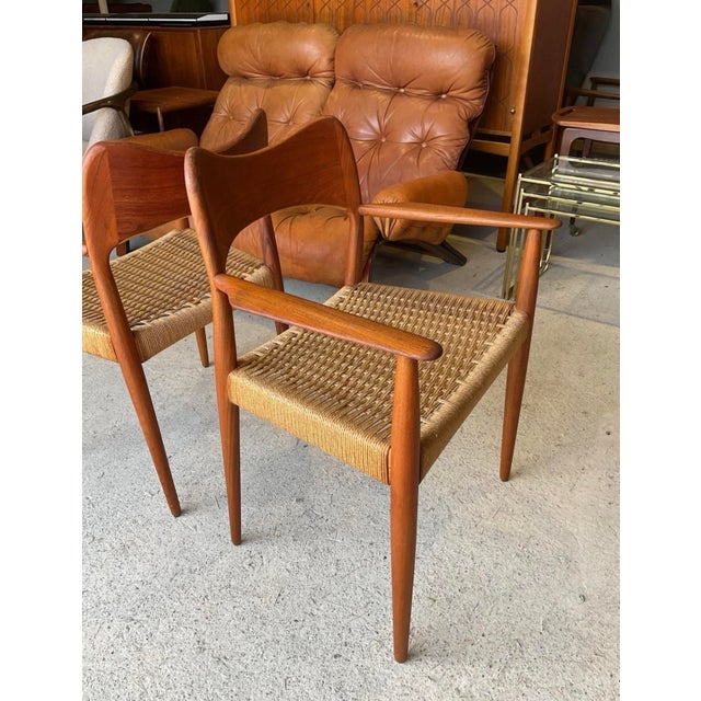 Danish Dining Carver Chairs by Arne Hovmand Olsen for Mogens Kold, Set of 2 For Sale - Image 11 of 18