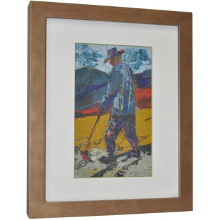 Man in Fields by Werner Philipp For Sale