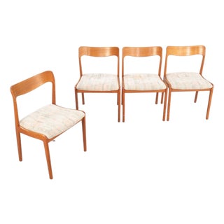Set of Four 1960s Danish Teak Dining Chairs For Sale