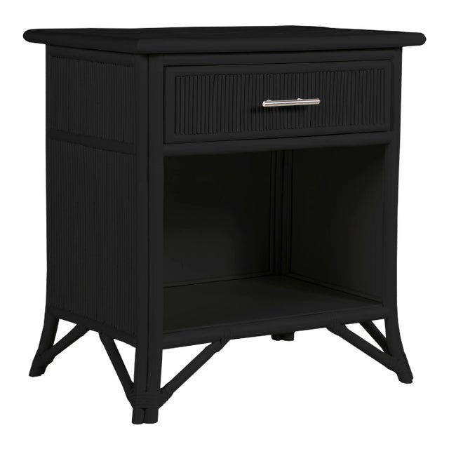 Aruba One-Drawer Nightstand - Black For Sale