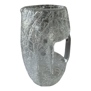 Early 20th Century Crackle Glass Pitcher by Wilhelm Kralik Sohn For Sale