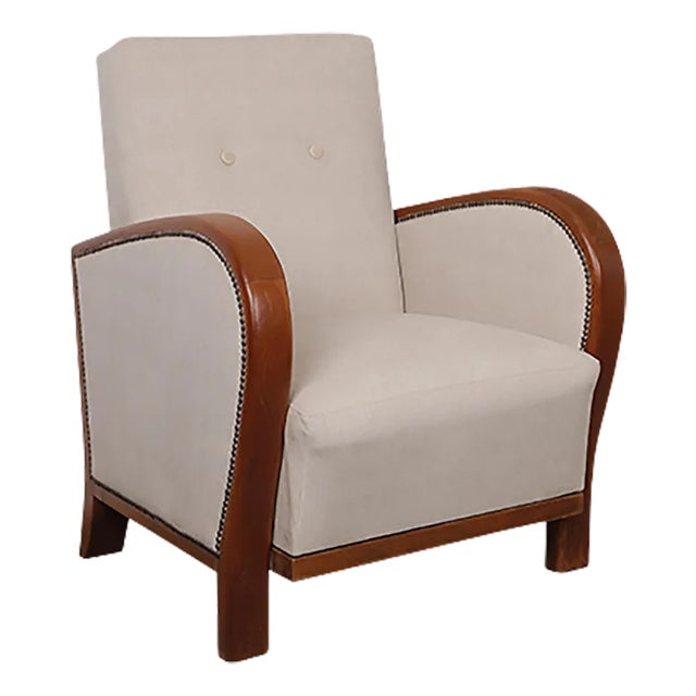 Vintage Art Deco Hungarian Armchair, 1930s For Sale
