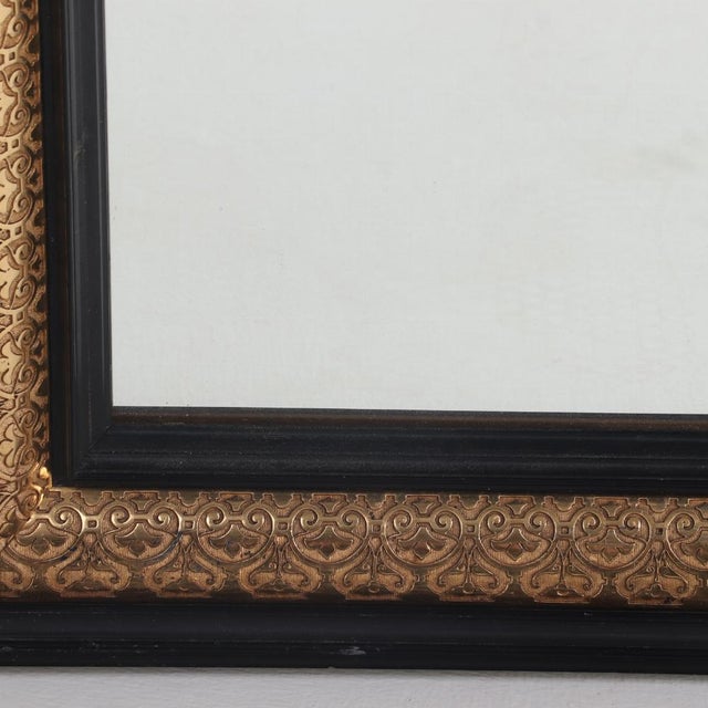 Wood A Magnificent Pair of French Black and Gold Mirrors, 19th C. For Sale - Image 7 of 8