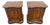 1960s Heritage Grand Tour Curved Walnut Nightstands End Tables Cabinet, Shelf Set of Two For Sale