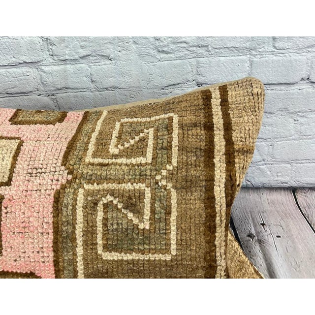 Turkish 16 x 24 Rug Pillow Aegean Bliss Turkish Pillow Cushion Cover For Sale - Image 3 of 4