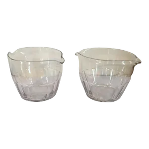 19th Century Anglo Irish Regency Cut Glass Crystal Wine Rinsers - A Pair