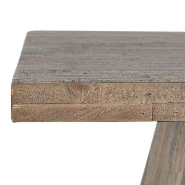 Rustic Washed Pine Wood Dining Table For Sale - Image 4 of 4