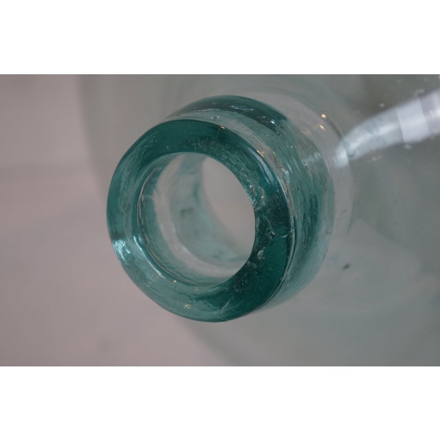 Vintage Romanian Blue Glass Balon Demijohn Wine 50L Bottle Jug Carboy For Sale - Image 9 of 12