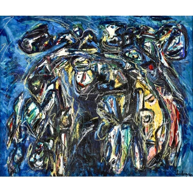 Werner Liebmann, Large German Neo Figuarist Abstract Expressionist Oil Painting Werner Liebmann, c.1980s-1990's For Sale
