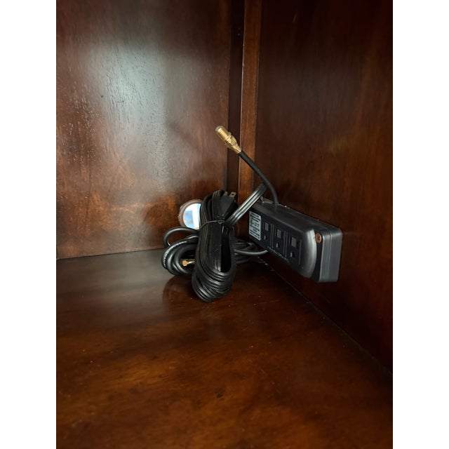 Wood Ralph Lauren Louvered Media Cabinet Armoire For Sale - Image 7 of 17