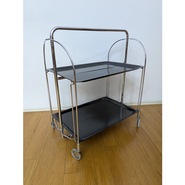 Black German Service Trolley from Gerlinol, 1970s For Sale - Image 8 of 10