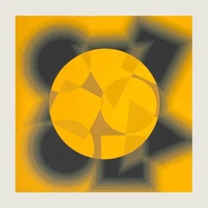 1974 Patrice Allart Casting Shadows Op Art Screen Print